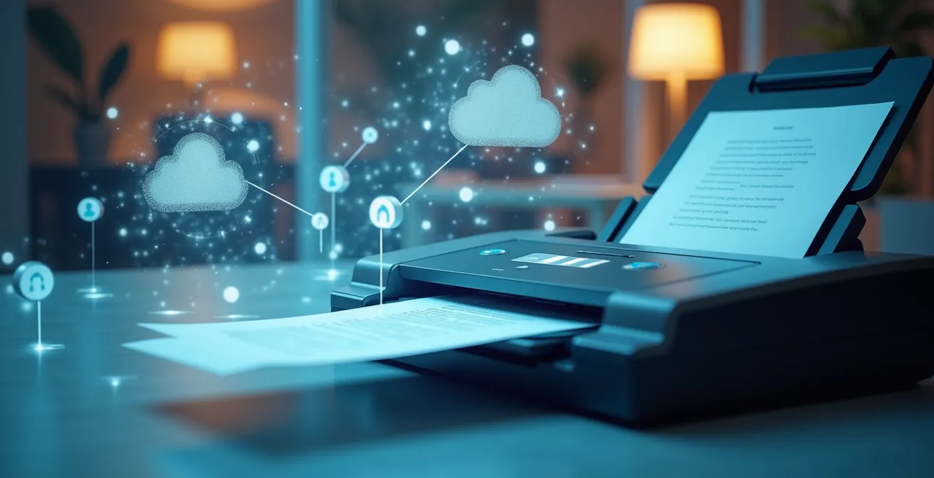 Strukturierter digitaler Workflow zur Belegerfassung mit Scanner und Cloud-Speicher