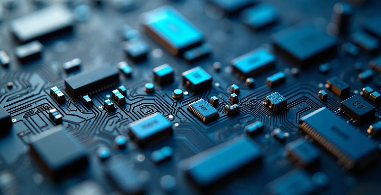 Extreme Nahaufnahme von Materialien und Texturen die Innovation symbolisieren